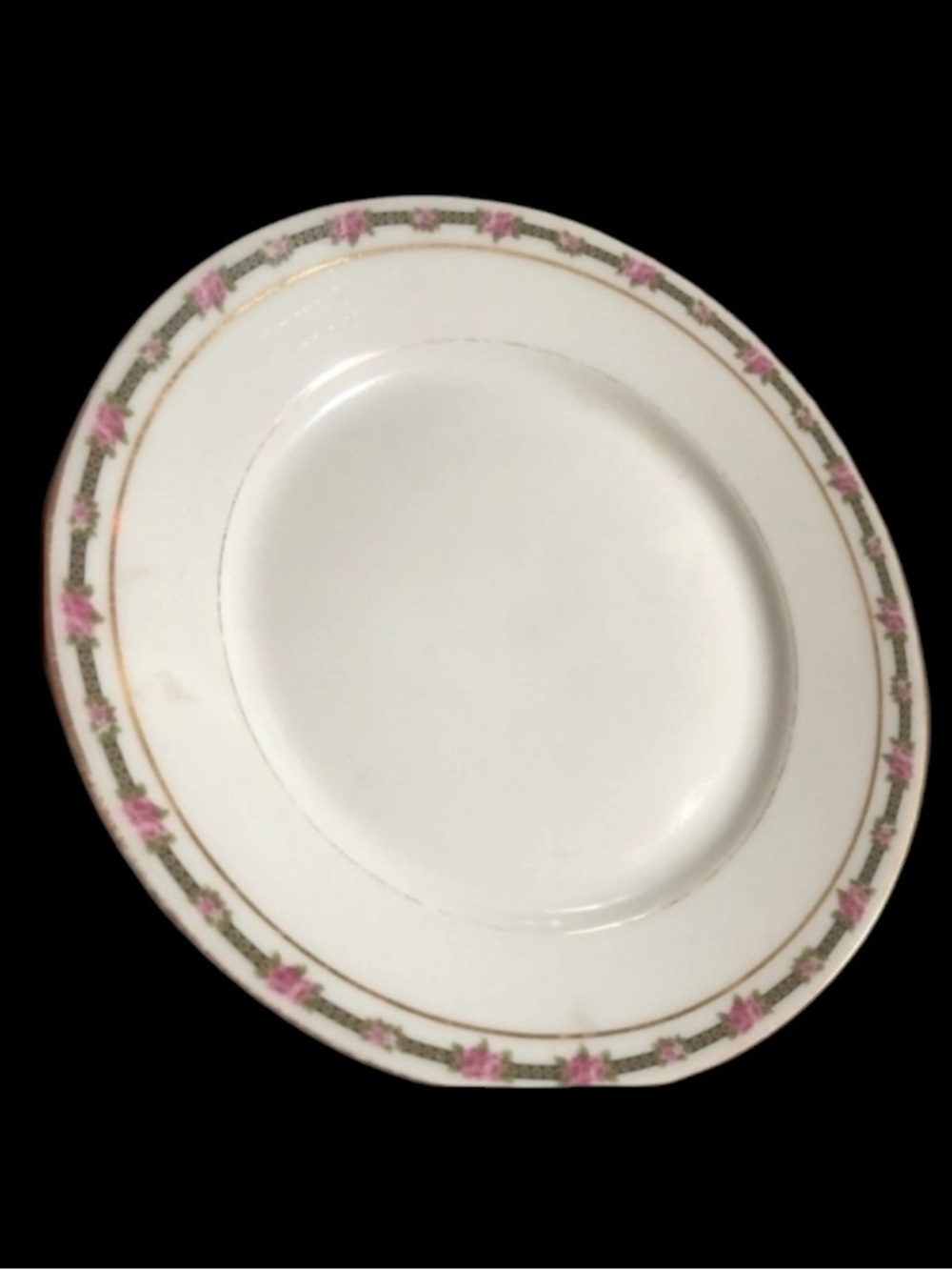 LIMOGES Rose Pattern Dessert Salad Plate